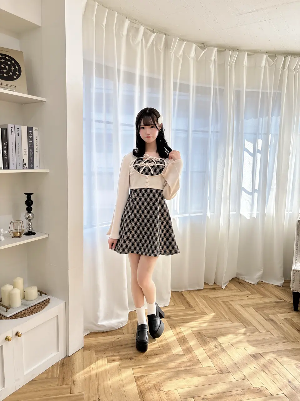 evelyn エブリン チェックセットOP チェックセットワンピース｜evelyn（エブリン）公式通販サイト