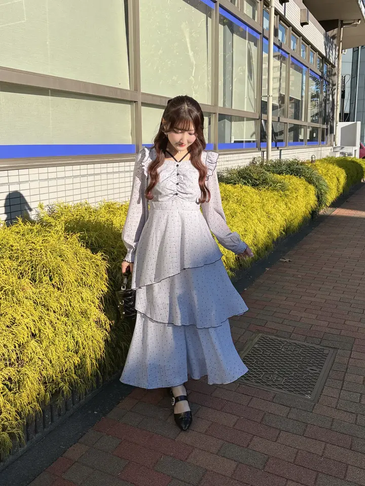 ドットティアードワンピース｜evelyn（エブリン）公式通販サイト