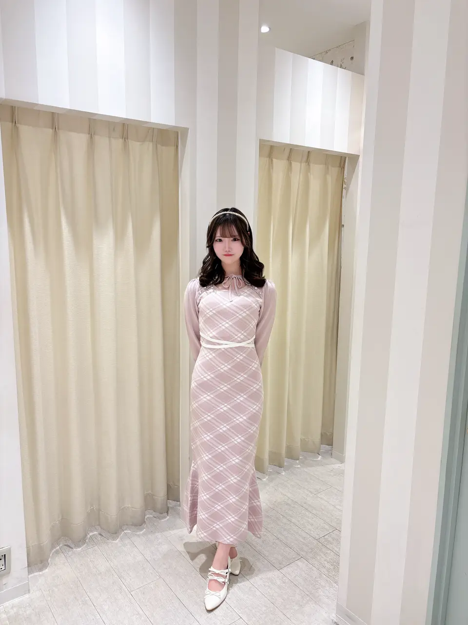 チェックマーメイドワンピース｜evelyn（エブリン）公式通販サイト