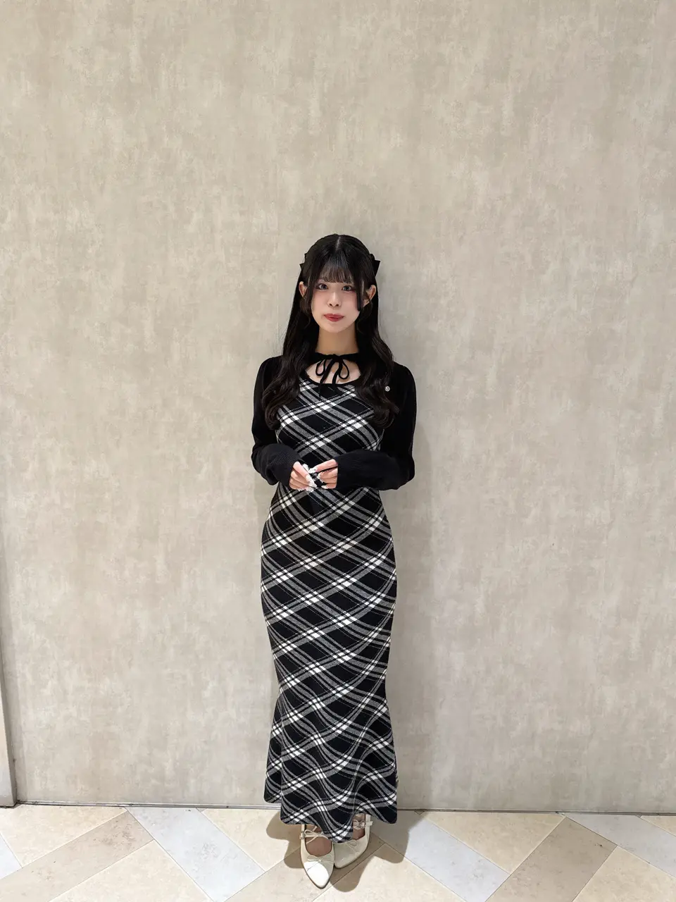 チェックマーメイドワンピース｜evelyn（エブリン）公式通販サイト