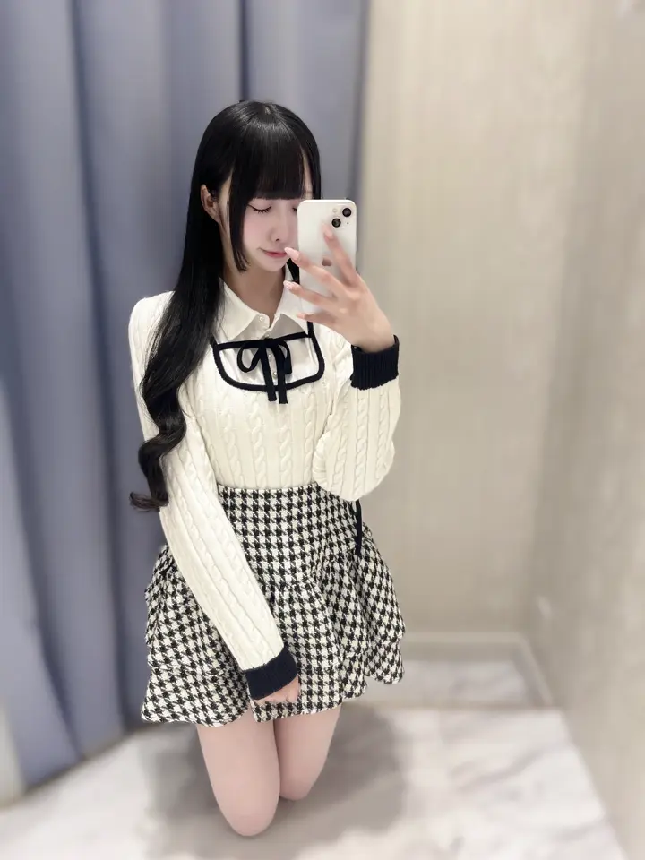 バイカラーシャツドッキングニット｜evelyn（エブリン）公式通販サイト
