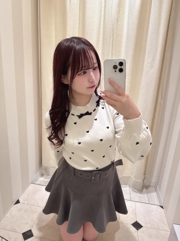 千鳥リボンニット  evelyn 新作 evelyn - 千鳥リボンニット evelyn 新作の通販 by nol's shop