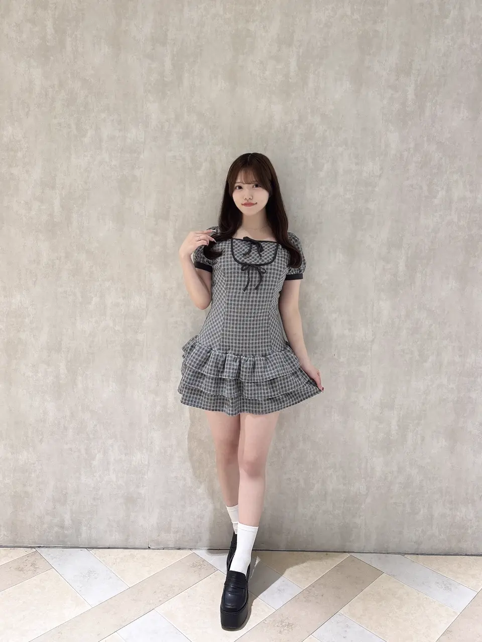 Ribbon Fit Tiered Sweat Onepiece｜evelyn（エブリン）公式通販サイト
