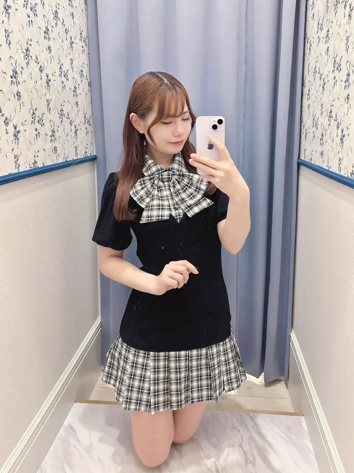 epa エパ　ribonn frill blouse\