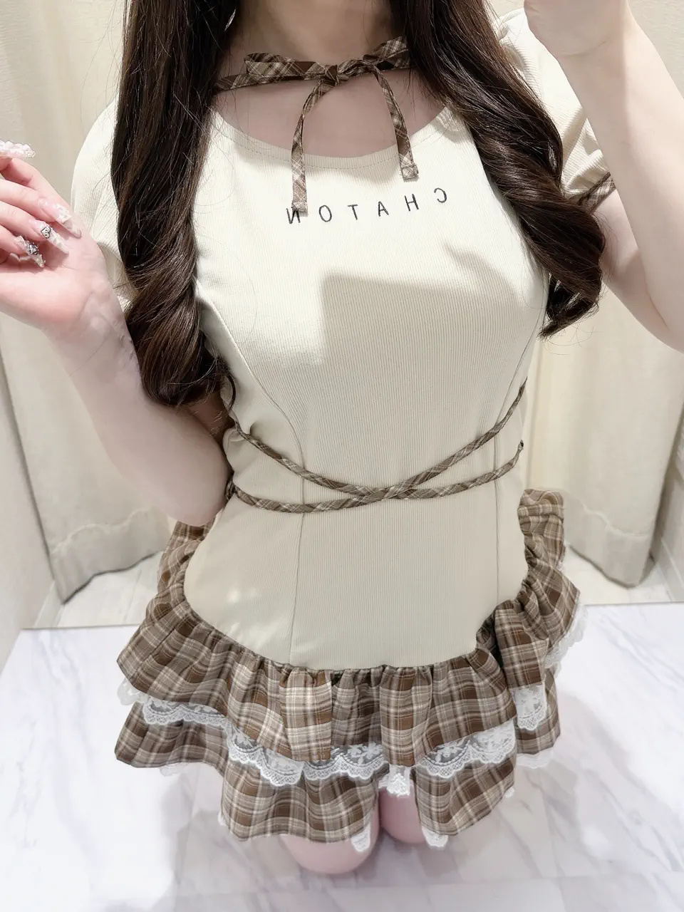 バイカラーティアードリブワンピース｜evelyn（エブリン）公式通販サイト