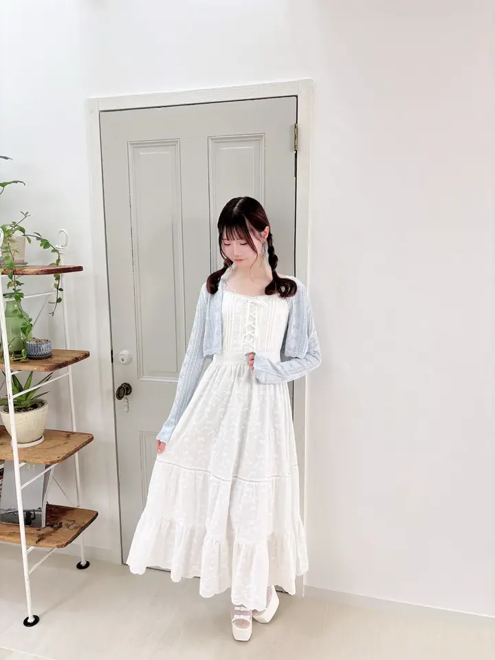 リボン柄コットンワンピース｜evelyn（エブリン）公式通販サイト