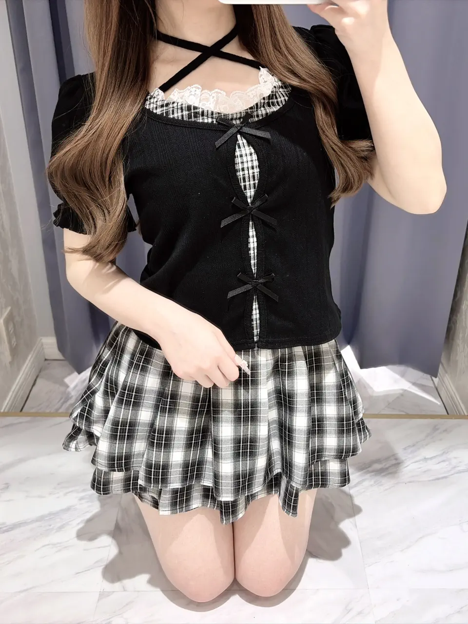 キャミレースリボンリブトップス｜evelyn（エブリン）公式通販サイト
