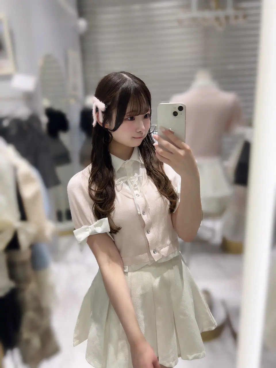 袖リボンシャツドッキングニット｜evelyn（エブリン）公式通販サイト