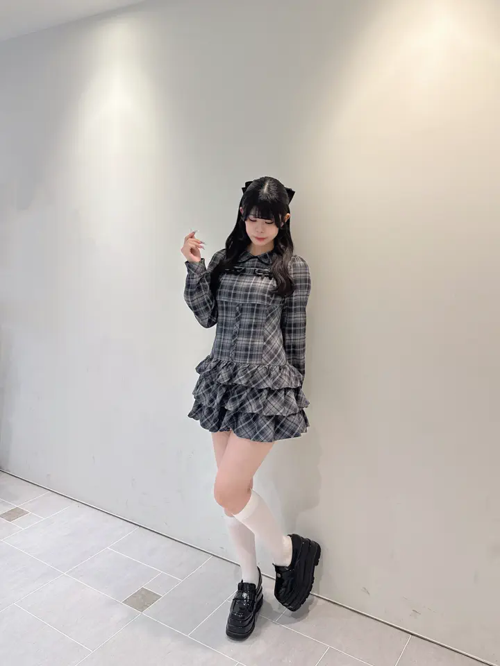 リボンポケットチェックミニワンピース｜evelyn（エブリン）公式通販サイト