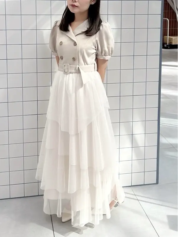 チュールドッキングトレンチワンピース｜evelyn（エブリン）公式