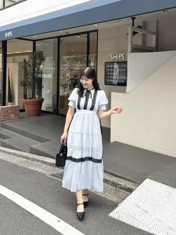 アンミール AnMILLE レースラインドットOP オフホワイト レースラインドットOP|evelyn(エブリン)公式通販サイト