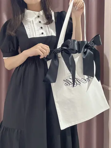 An MILLE ピコレース襟フレアOP anmille ピコレース襟フレアOP