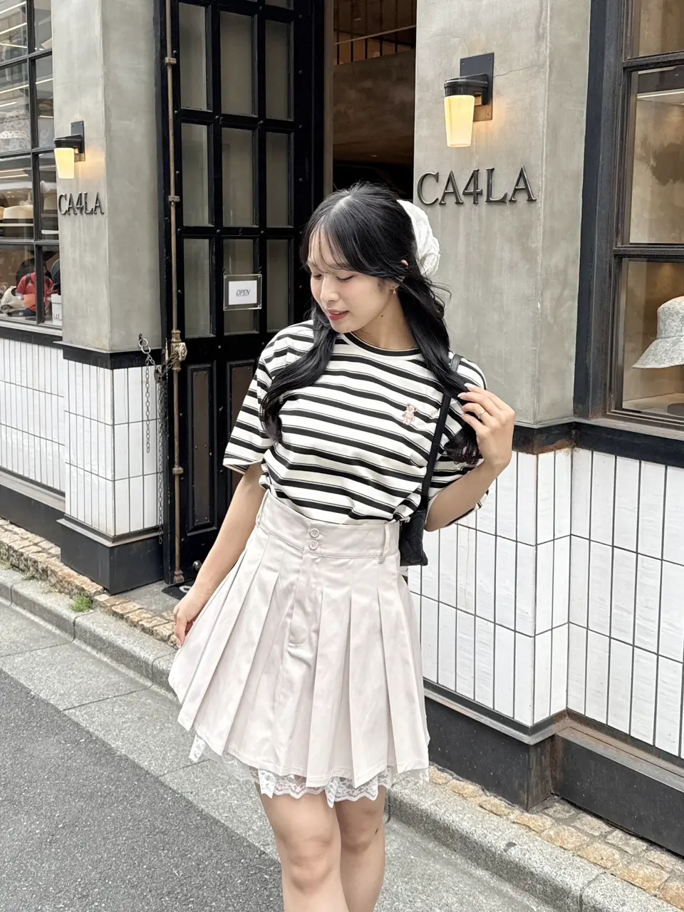 スカート AVANDRESS Lev Skirt 3COL AD43SK02 裾レースプリーツSK|evelyn(エブリン)公式通販サイト
