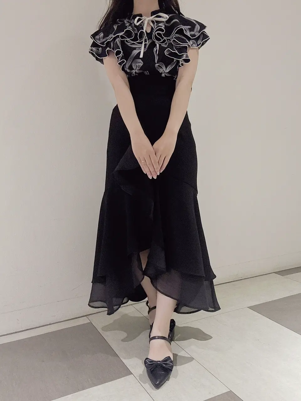 AnMILLE ハイウエストフリルシアーSK 新品未使用 ハイウエストフリルシアーSK|evelyn(エブリン)公式通販サイト