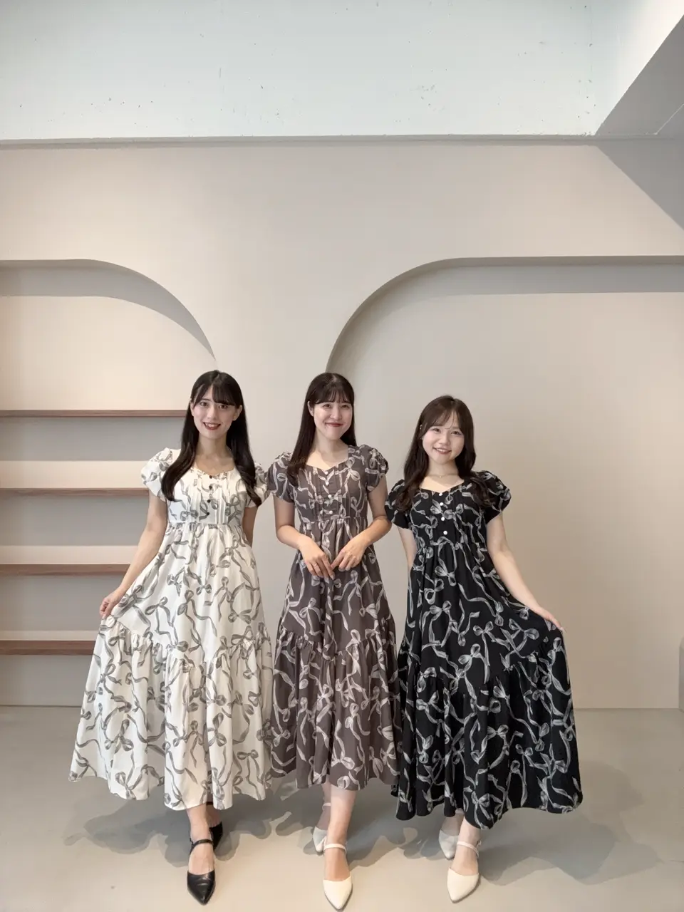 anmille リボンバフスリーブフレアOP ワンピース anmille リボンバフスリーブフレアOP ワンピース - メルカリ