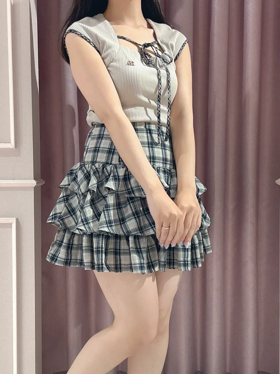 An MILLE リボンデザインリブTP evelyn - An MILLE リボンスカーフリブTPの通販 by ここまる's