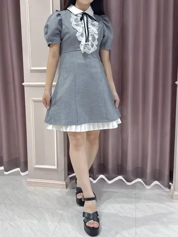 【匿名配送】AnMILLE 裾プリーツミニop グレー 新品未着用 匿名配送】AnMILLE 裾プリーツミニop グレー 新品未着用 - メルカリ