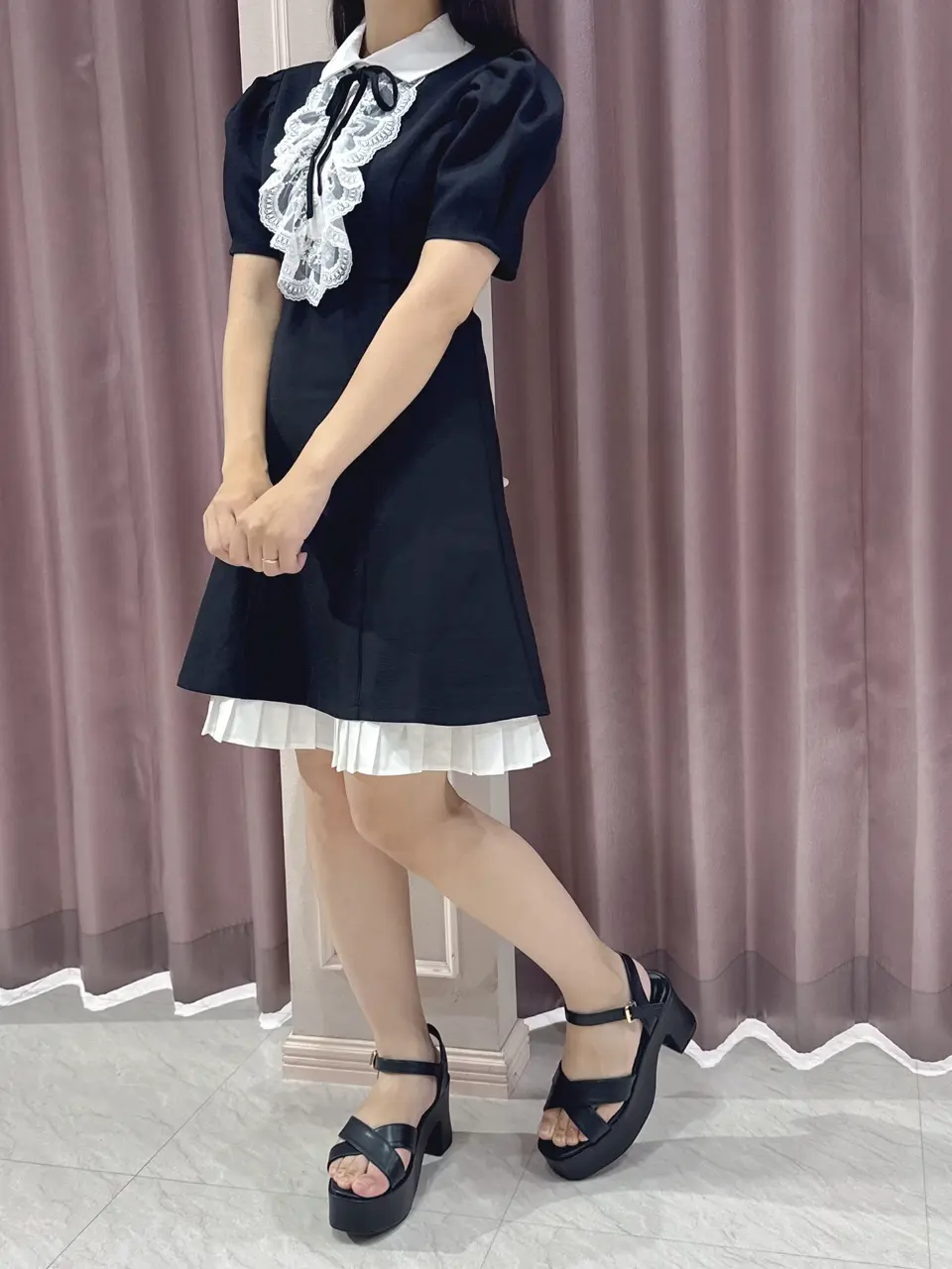 An MILLE 裾プリーツミニワンピース 裾プリーツミニワンピース｜An MILLE（アンミール）公式通販サイト