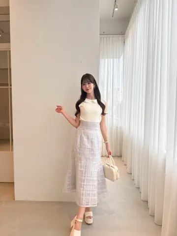 evelyn ハートビジューニット ホワイト エブリン evelyn ハートビジューニット