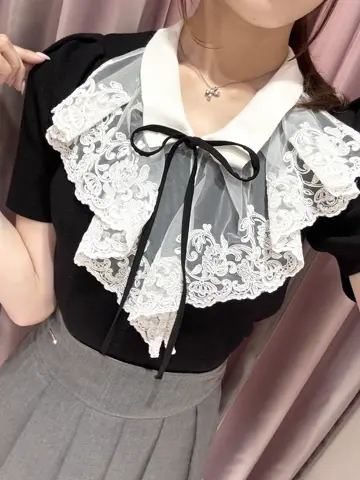 レースカラーフリルニット｜evelyn（エブリン）公式通販サイト