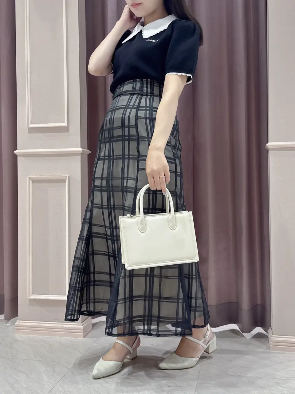 シアーチェックマーメイドスカート｜An MILLE（アンミール）公式通販サイト