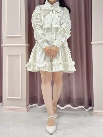 ホワイト シャツワンピース ギャザー入り リネン シャツワンピース 前開きギャザー 2way羽織り （オフ