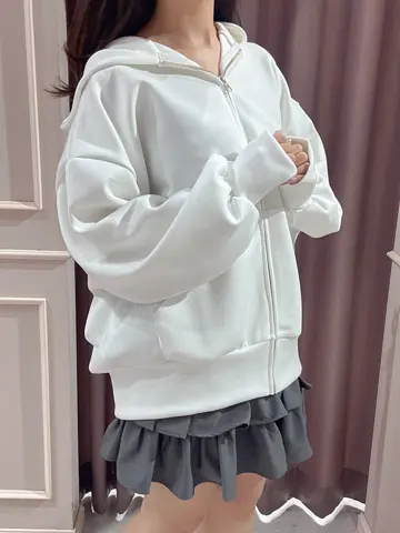 An MILLE エンボスロゴパーカー ホワイト エンボスロゴパーカー｜An MILLE（アンミール）公式通販サイト