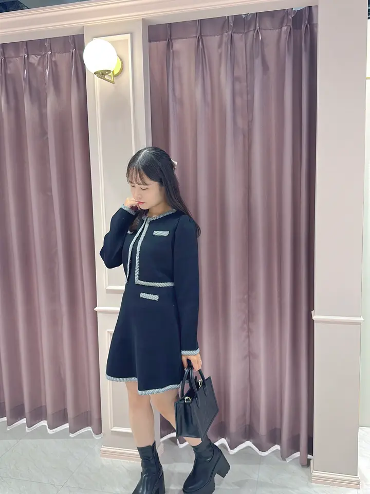 カーデセットバイカラーワンピース｜evelyn（エブリン）公式通販サイト