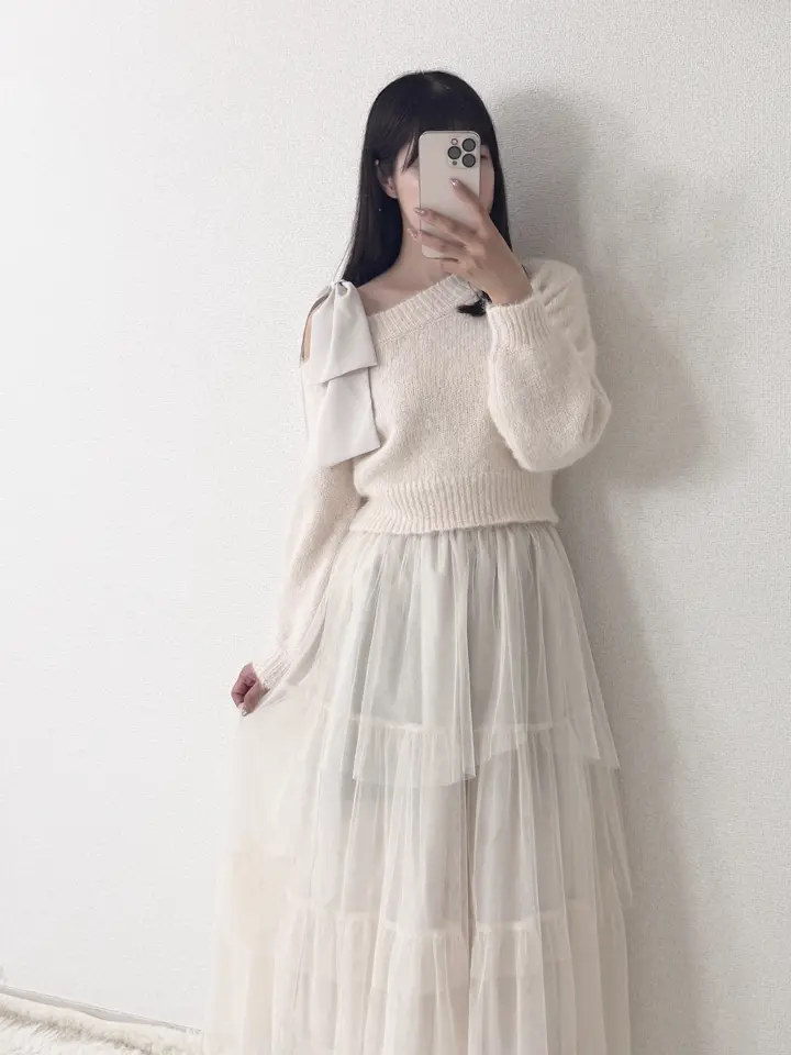 アリスアウアア　チュールスカート　ホワイト アリスアウアア チュールスカート ホワイト alice auaaスカート