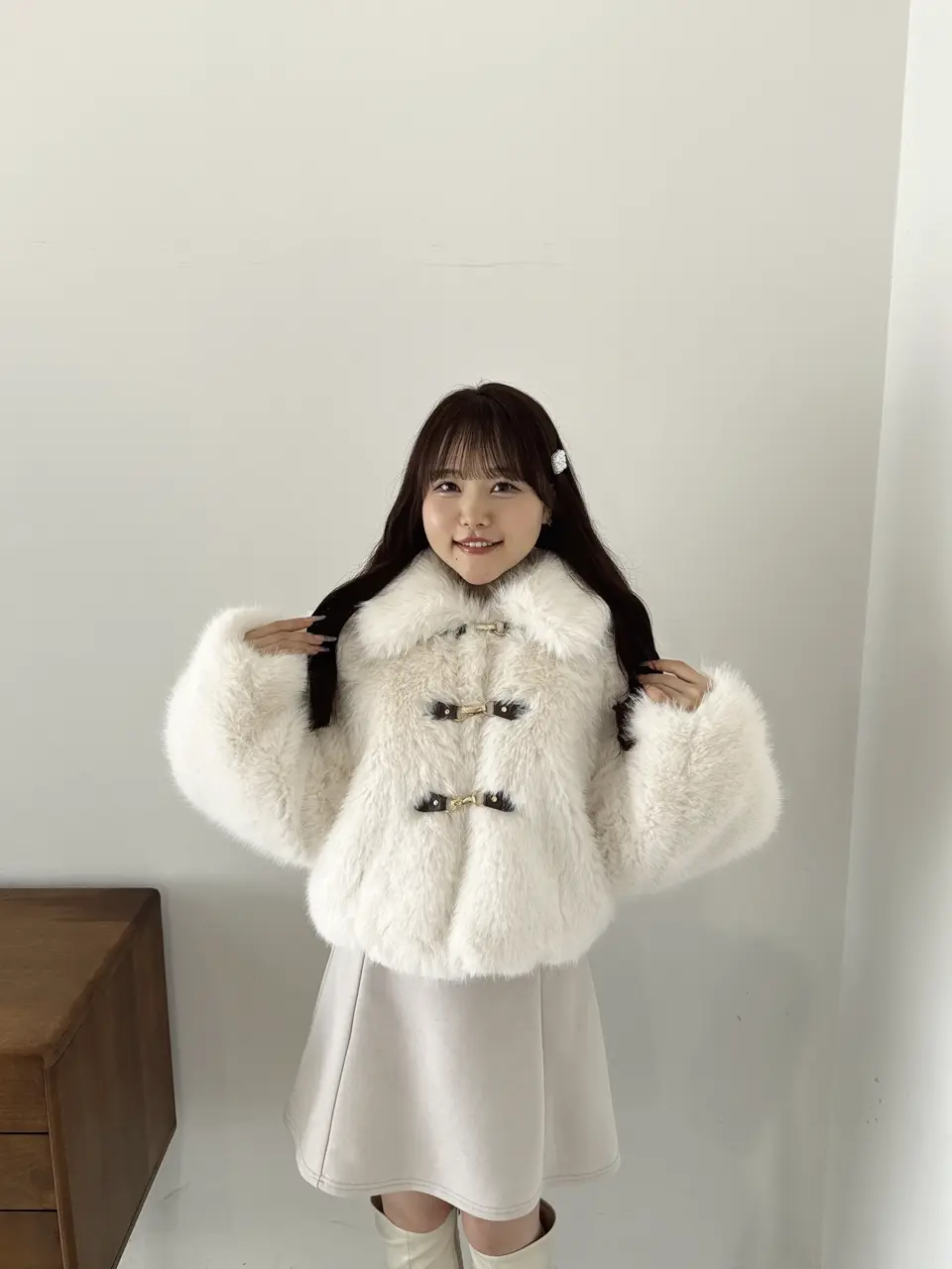 綺麗❗️ボアショートコート ふわふわモヘア 可愛い✨ ブラック クロエコレクション 綺麗❗️ボアショートコート ふわふわモヘア 可愛い✨ ブラック クロエ