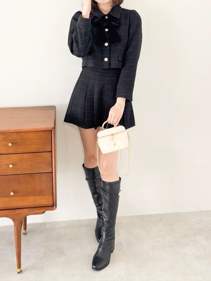 リボンツイードジャケット☆ブラック リボンツイードジャケット｜evelyn（エブリン）公式通販サイト