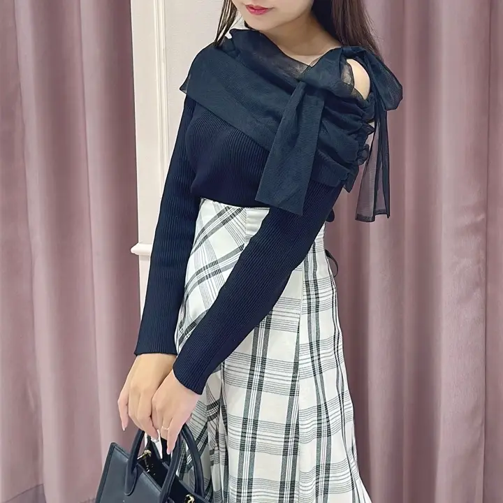 チェックフレアロングスカート｜evelyn（エブリン）公式通販サイト