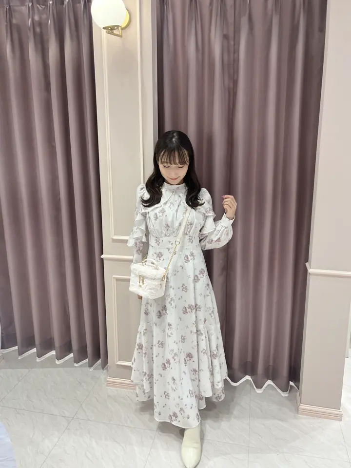 フリルフラワーフレアワンピース｜evelyn（エブリン）公式通販サイト