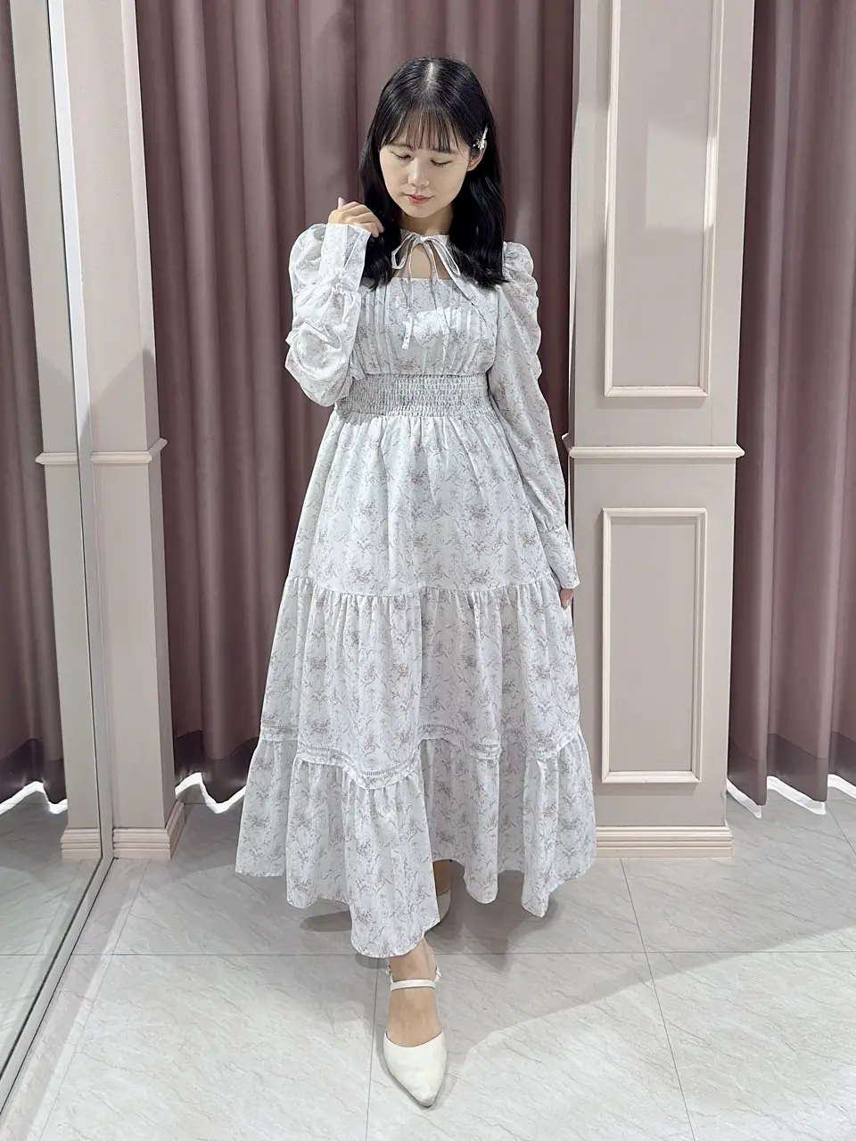 フロントリボンフラワーワンピース｜evelyn（エブリン）公式通販サイト