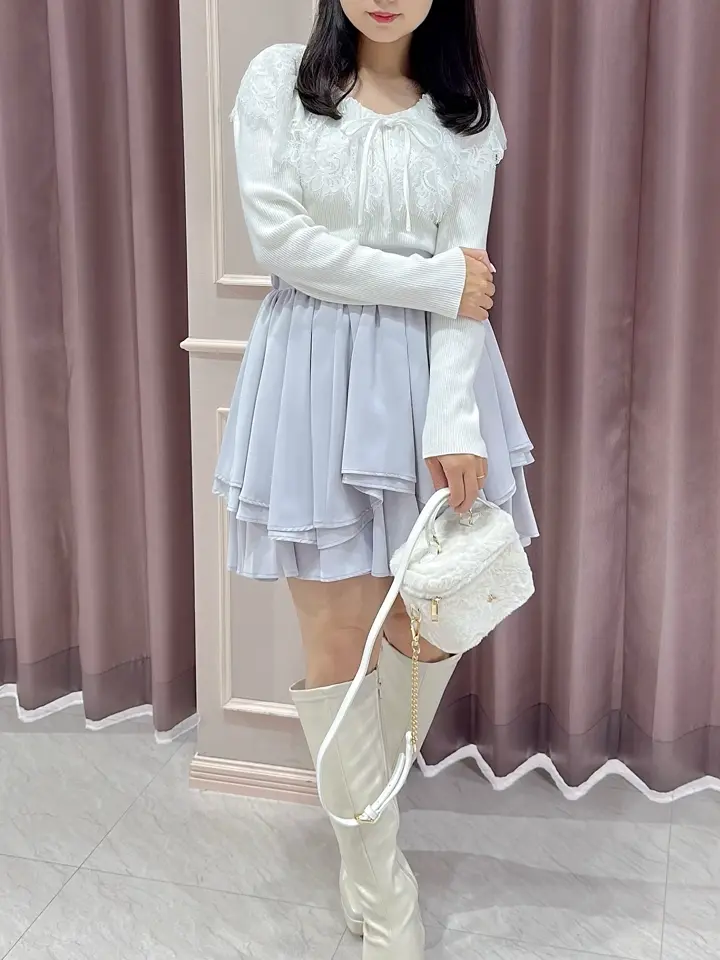 レースカラーフリルニットソー｜evelyn（エブリン）公式通販サイト