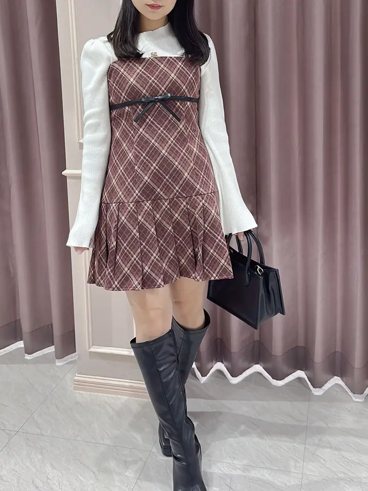 リボンプリーツキャミワンピース｜evelyn（エブリン）公式通販サイト