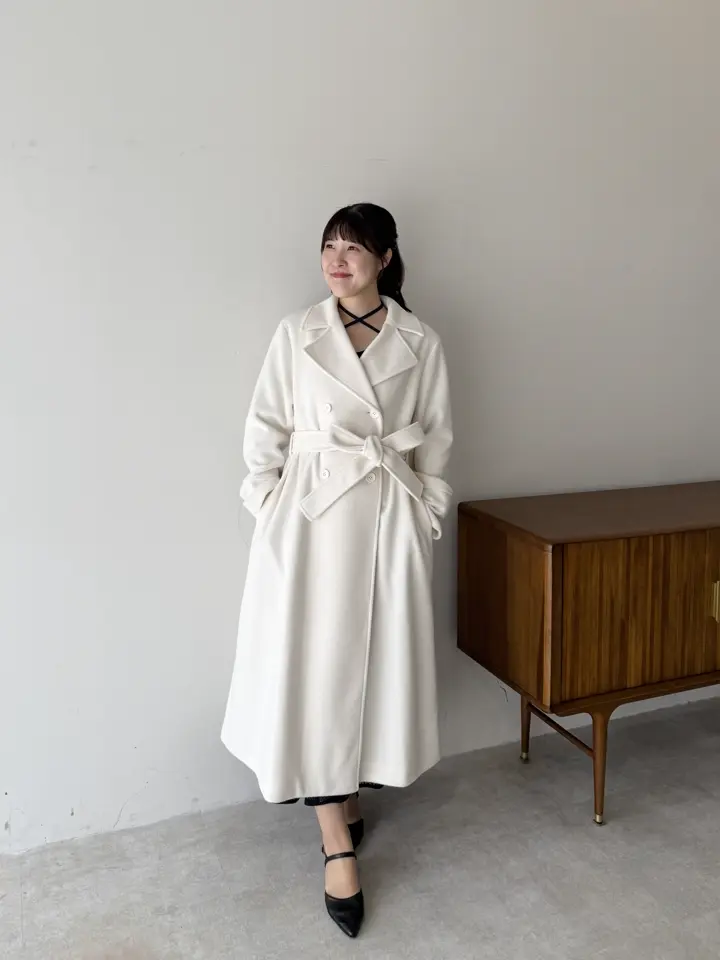 AnMille コート ダブルボタンロングコート｜evelyn（エブリン）公式通販サイト