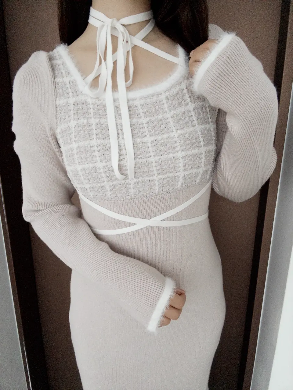 クロスマーメイドニットワンピース｜evelyn（エブリン）公式通販サイト