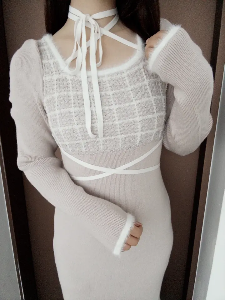 クロスマーメイドニットワンピース｜evelyn（エブリン）公式通販サイト