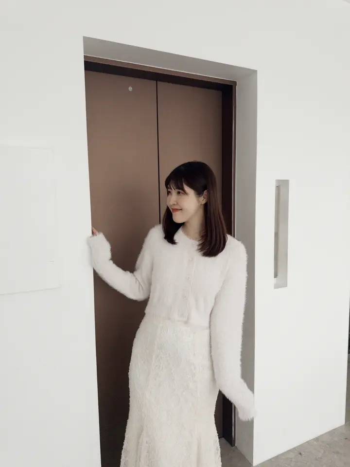 ♡新品タグ付き♡An MILLE シャギーレースフレアスカート 白 アイボリー KOBE LETTUCE（神戸レタス） 日替わりセール スカート ロング丈 レース