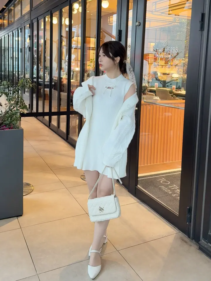 カーデセットミニニットワンピース｜evelyn（エブリン）公式通販サイト