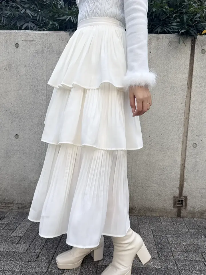 プリーツレイヤードスカート｜evelyn（エブリン）公式通販サイト