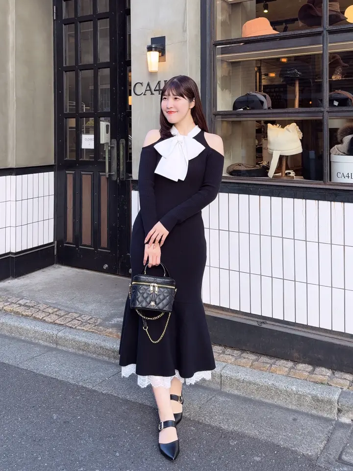 ヘムレースマーメイドニットワンピース｜evelyn（エブリン）公式通販サイト