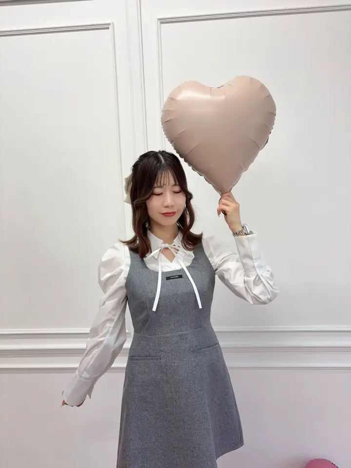 anmille リボンシャツセットOP チェック リボンシャツセットワンピース｜evelyn（エブリン）公式通販サイト