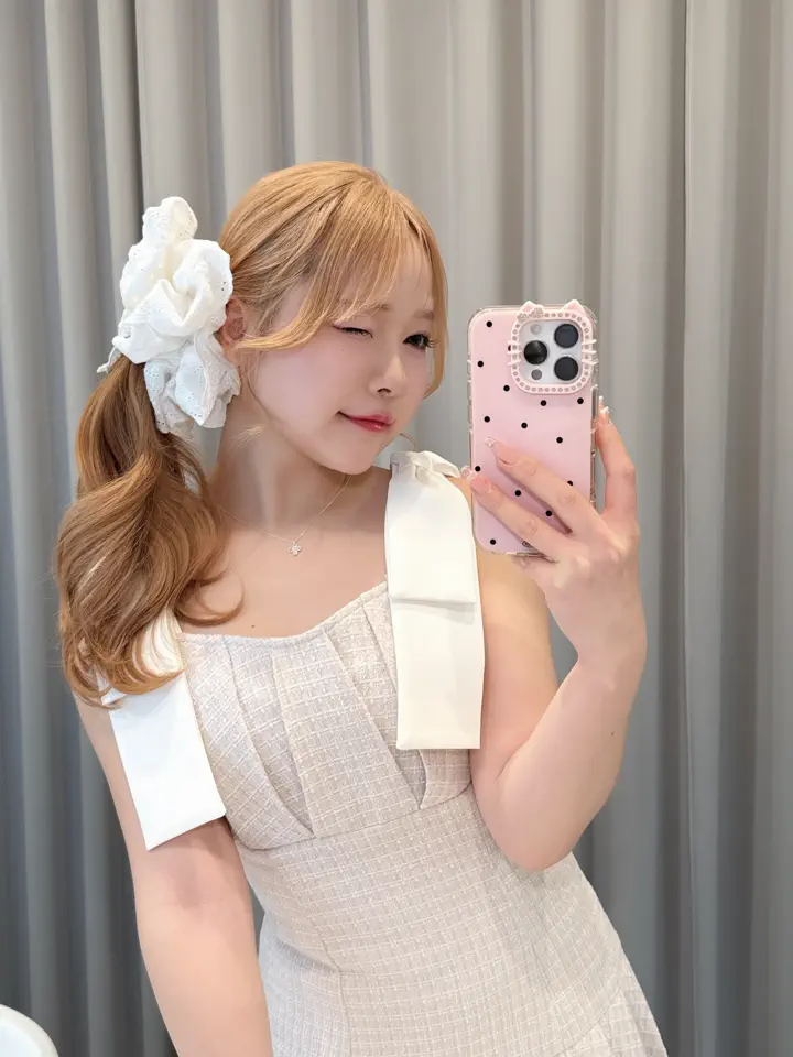ショルダーリボンツイードミニワンピース｜evelyn（エブリン）公式通販