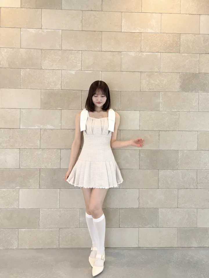ショルダーリボンツイードミニワンピース｜evelyn（エブリン）公式通販