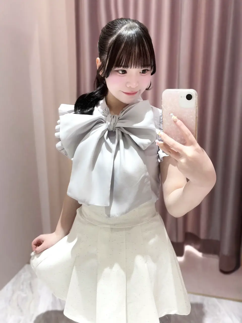 Dior シルバー スパンコール ミニスカート 13A Dior シルバー