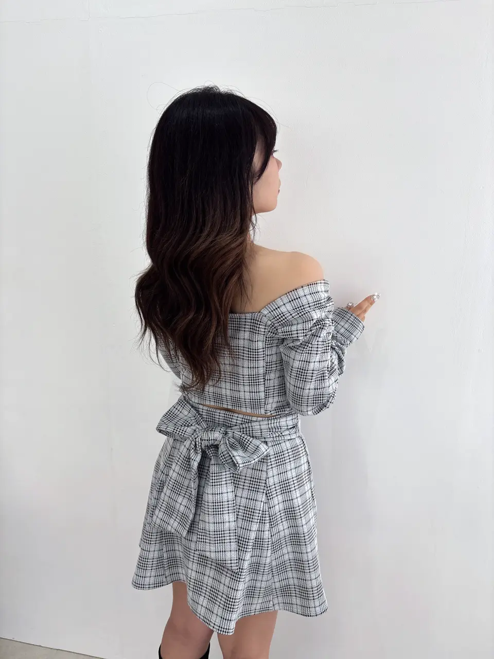 Ribbon Fit Tiered Sweat Onepieceリリーエミ ュリ Double Pleated