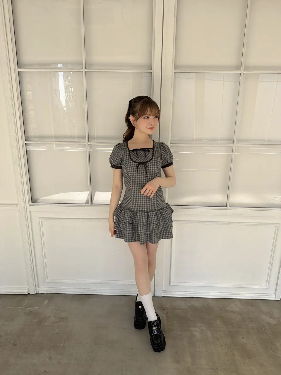 Ribbon Fit Tiered Sweat Onepiece｜evelyn（エブリン）公式通販サイト