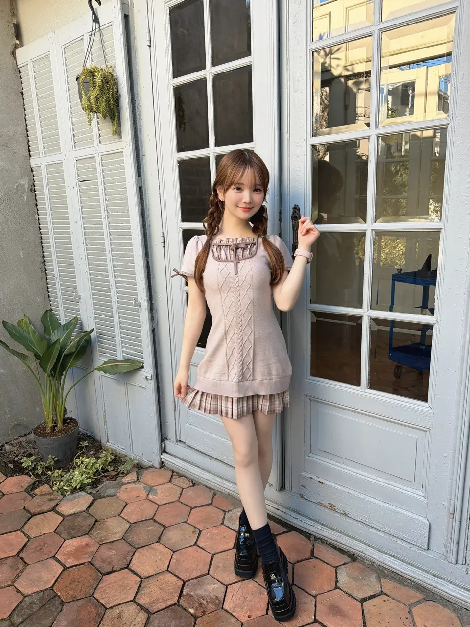 Docking Pleats Fit Knit Onepiece｜evelyn（エブリン）公式通販サイト